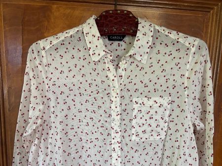 Damenbluse Kirschenprint,Baumwolle Caroll Paris 🍒