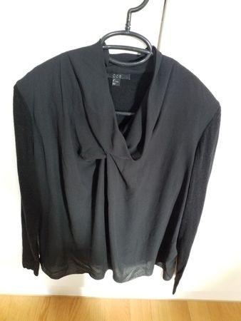 COS Black Blouse, Long Sleeve, Size S, Excellent Fit!
