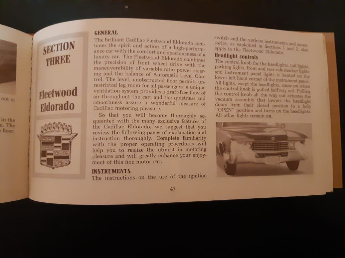 Cadillac Documenti: Betriebshandbuch;   1968 Cadillac – Usato da Dulliken venduto da Airliner2 4
