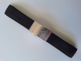 Alpina Armband Kautschuk schwarz mit Faltschliesse aus Stahl