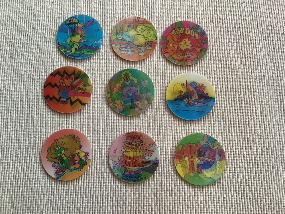 Coole Caps / Pogs - Kellogg's - 1995, bewegliche Bilder (Neu (gemäss ...