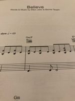verkaufe Noten von Believe - Elton John/ 