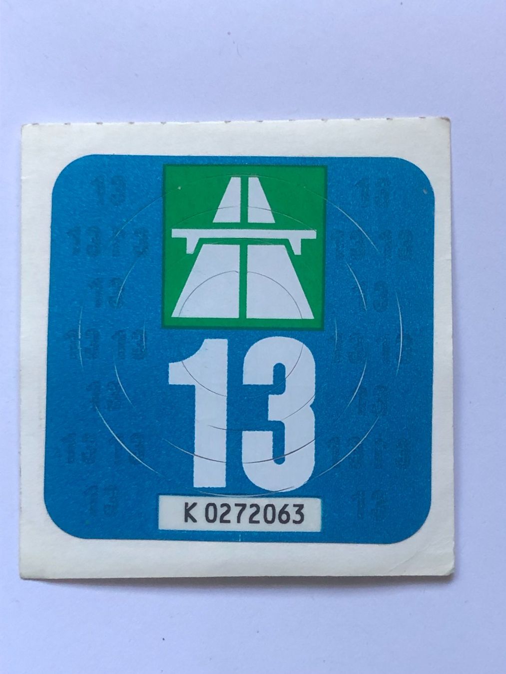 Autobahnvignetten: Autobahnvignette 2013 – Gebraucht aus Ganterschwil von ganterb