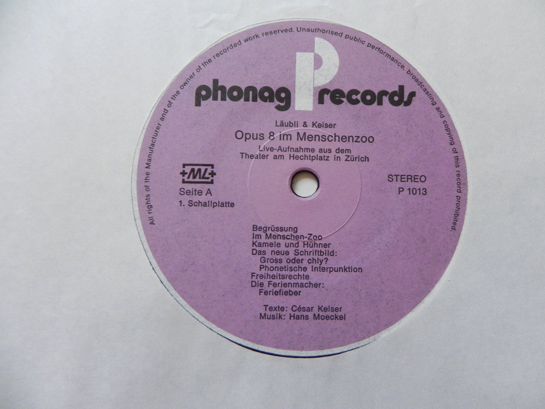 Dischi in vinile: Doppel LP M. Läubli  C. Keiser Autogramm – Usato da Siebnen venduto da krimsie 5