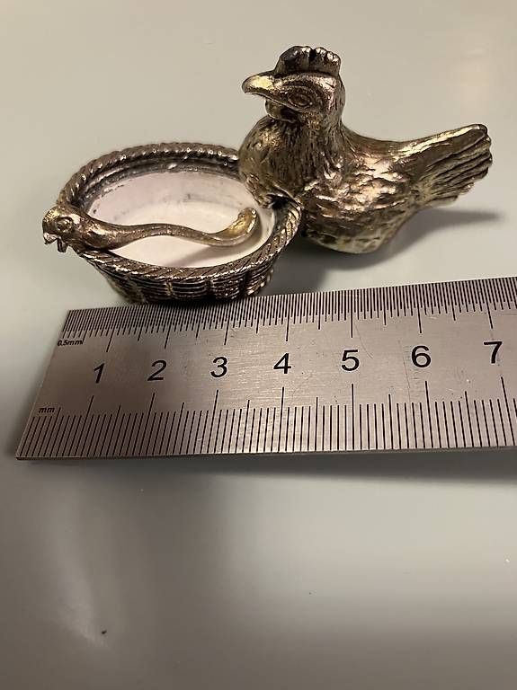 Tutte le decorazioni: Huhn, Behälter mit Miniaturlöffel – Usato da St. Gallen venduto da jbr_q7tx 3