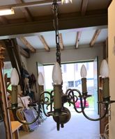 Rustikaler Leuchter 5-flammig aus Messing