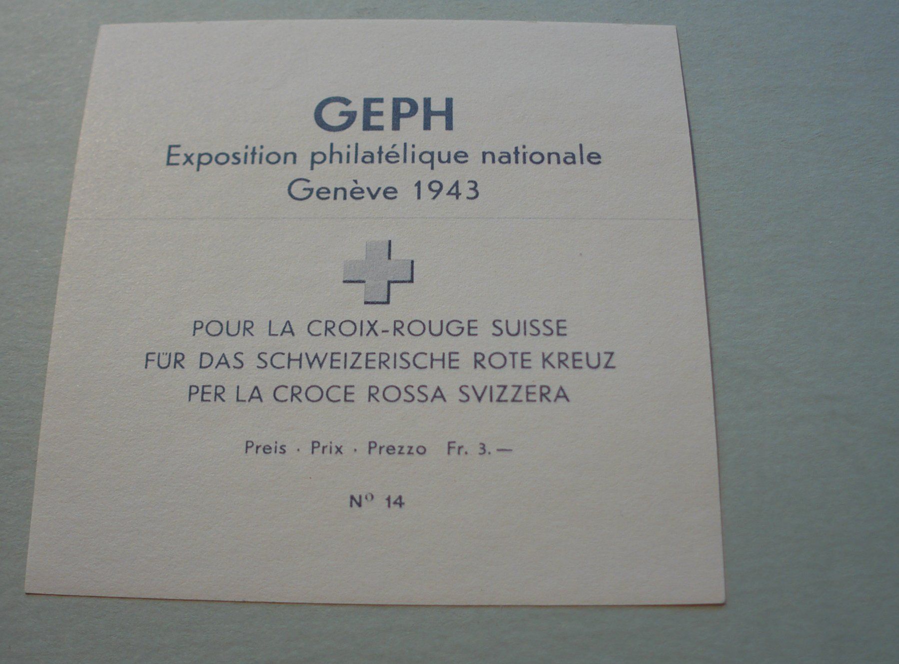 Tutti i francobolli: Block Doppelgen 1943, roter Sonderstempel – Usato da Niederwil AG venduto da morostahu 2