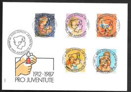 Sonderbrief Serie Pro Juventute 1987 Vollstempel S. 1317