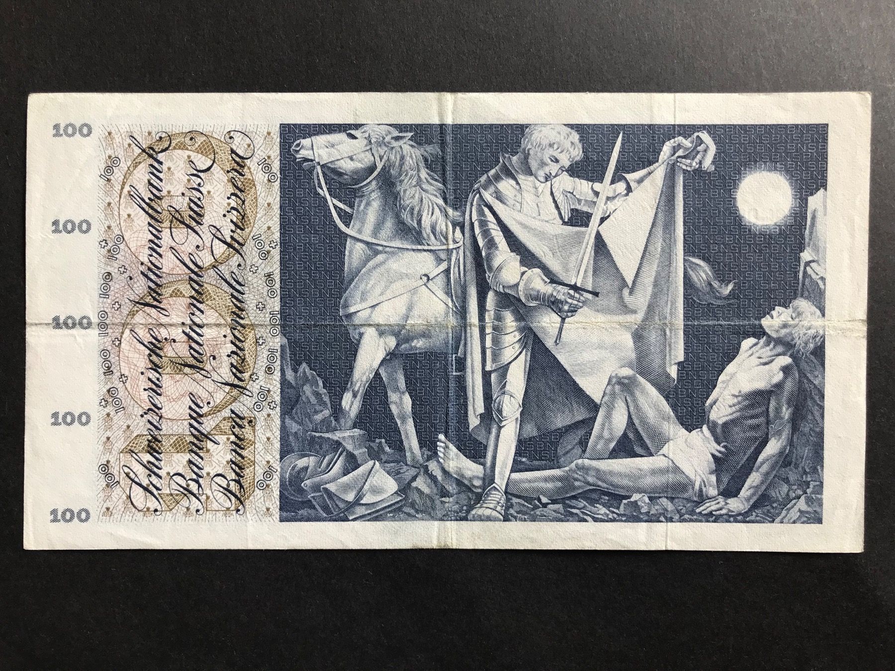 Banconote: 100 Franken Note, 24. Januar 1972 – Usato da Feldmeilen venduto da Allerlei3112 1