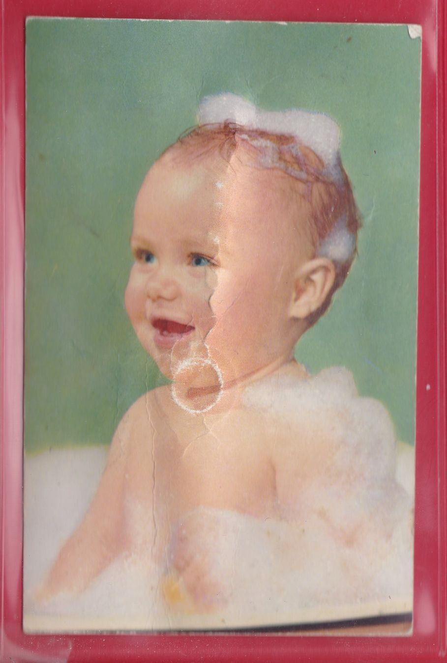 Cartoline postali: QUITSCHKARTE, BÉBÉ IM SCHAUMBAD, 31.7.1966 – Usato da Oberrieden venduto da Gebirgsstelze