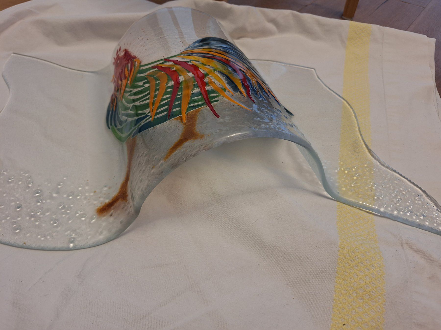 Lampen: Wandlampe, Glasfusing – Gebraucht aus Langendorf von Baesehaex 2