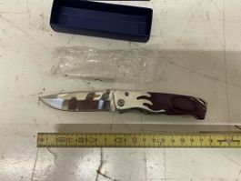 schönes edles Messer Holzgriff lila