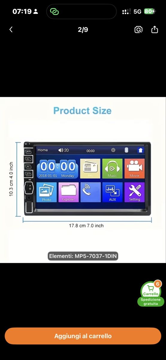 Radios: Autoradio 7" MP5 Mirror Link Touchscreen 2DIN USB SD Bluetoo – Gebraucht aus Chur von Tony6903 1
