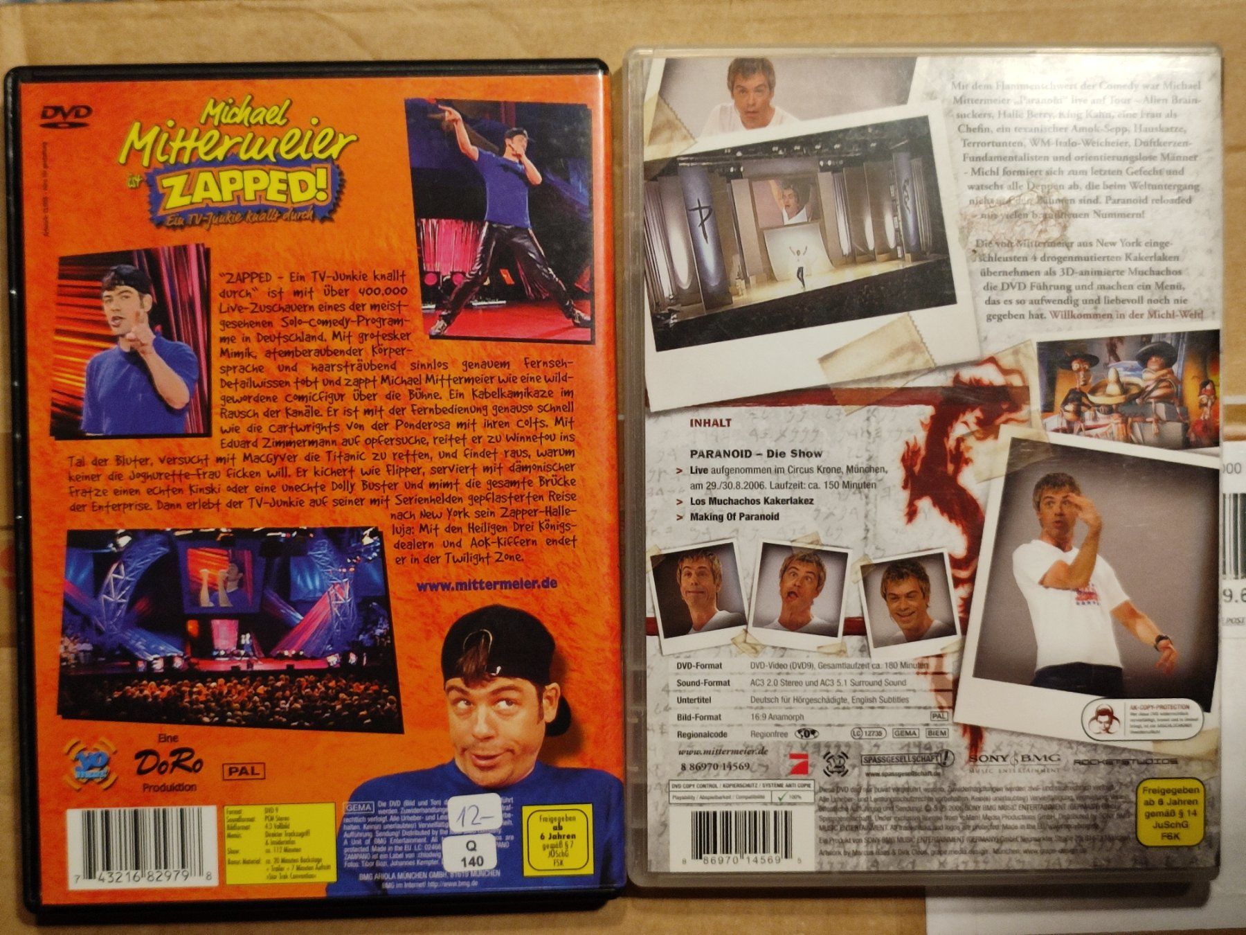 Tous les DVDs: Michael Mittermeier ZAPPED & PARANOID Live DVDs – D'occasion à Zürich par Haha11 1