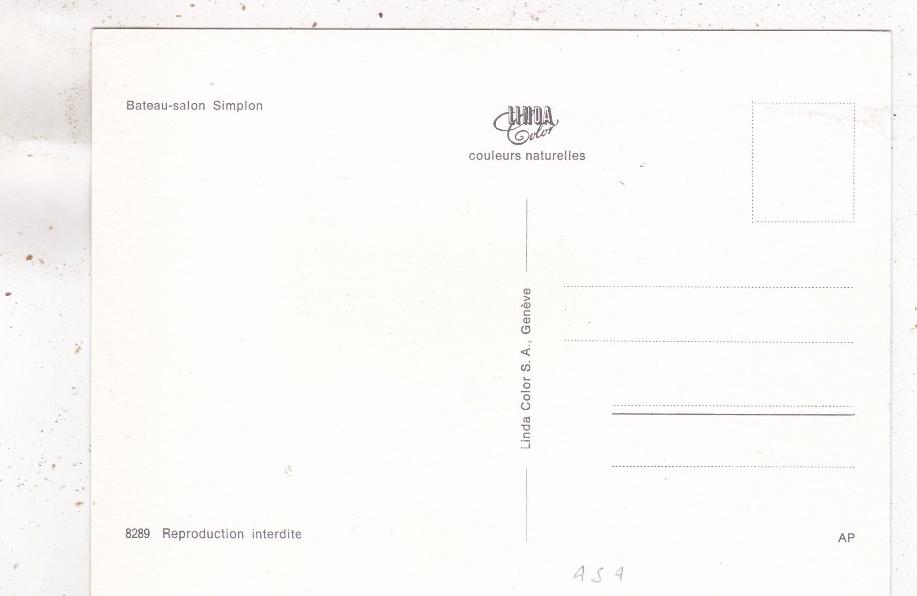 Cartoline postali: Schiff Bateau salon " Simplon " – Usato da Herisau venduto da Lisegrat2008 1