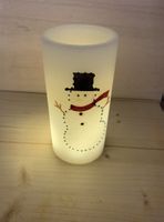 LED Schneemannkerze Batteriebetrieben Weihnachten