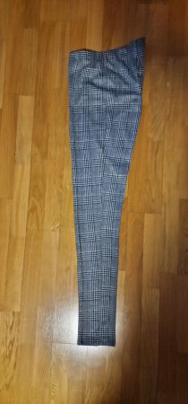 Elegante Hose kariert - Chicorée - Grau weiss kariert-Gr. M