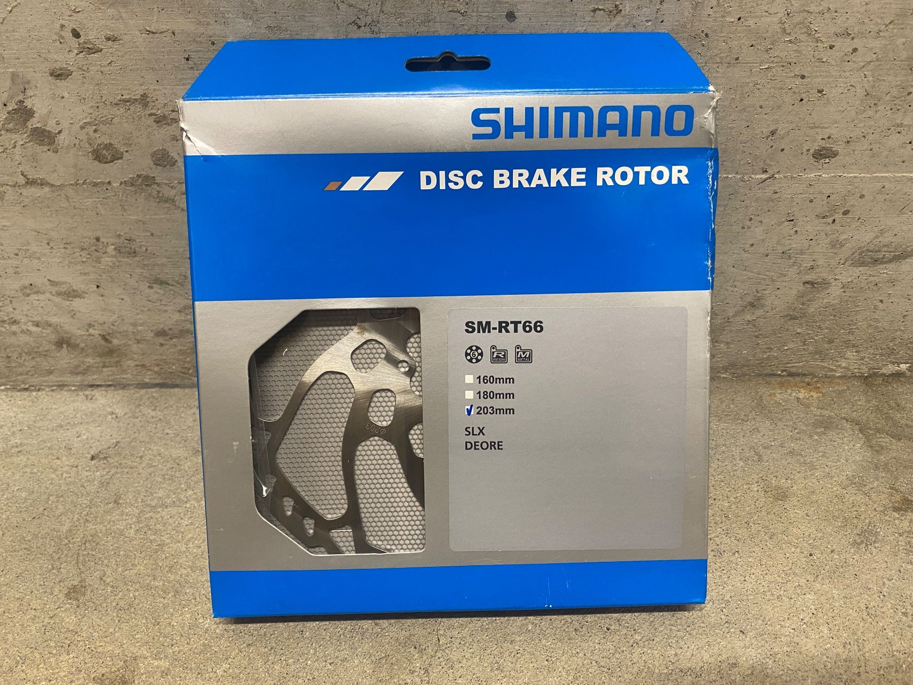 Shimano Pezzi di ricambio: Shimano Bremsscheibe 203, SM RT66 – Nuovo e nell'imballaggio originale da Zürich venduto da fredi08