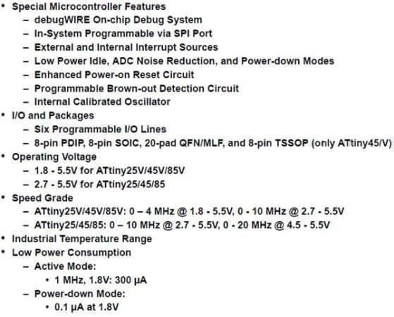 Componenti elettronici: ATTINY85-20PU MicroController IC – Nuovo (secondo la descrizione) da Riehen venduto da GrauerBaer55 3