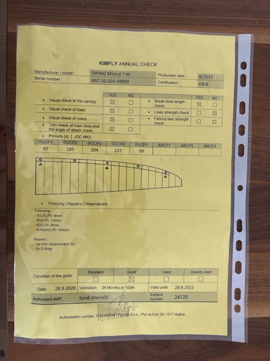 Sport dell'aria & Aquiloni: Swing Mistral 7 M – Usato da Dübendorf venduto da alb_7xy5 1
