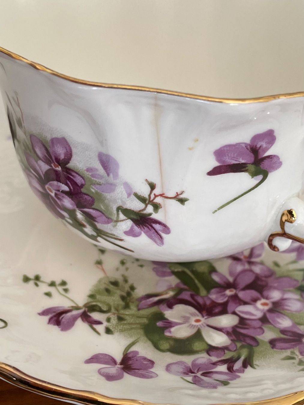 Services de table: 6-teilig, Teeservice Veilchenmuster, Hammersley, England – D'occasion à Brütten par dedi8486 8