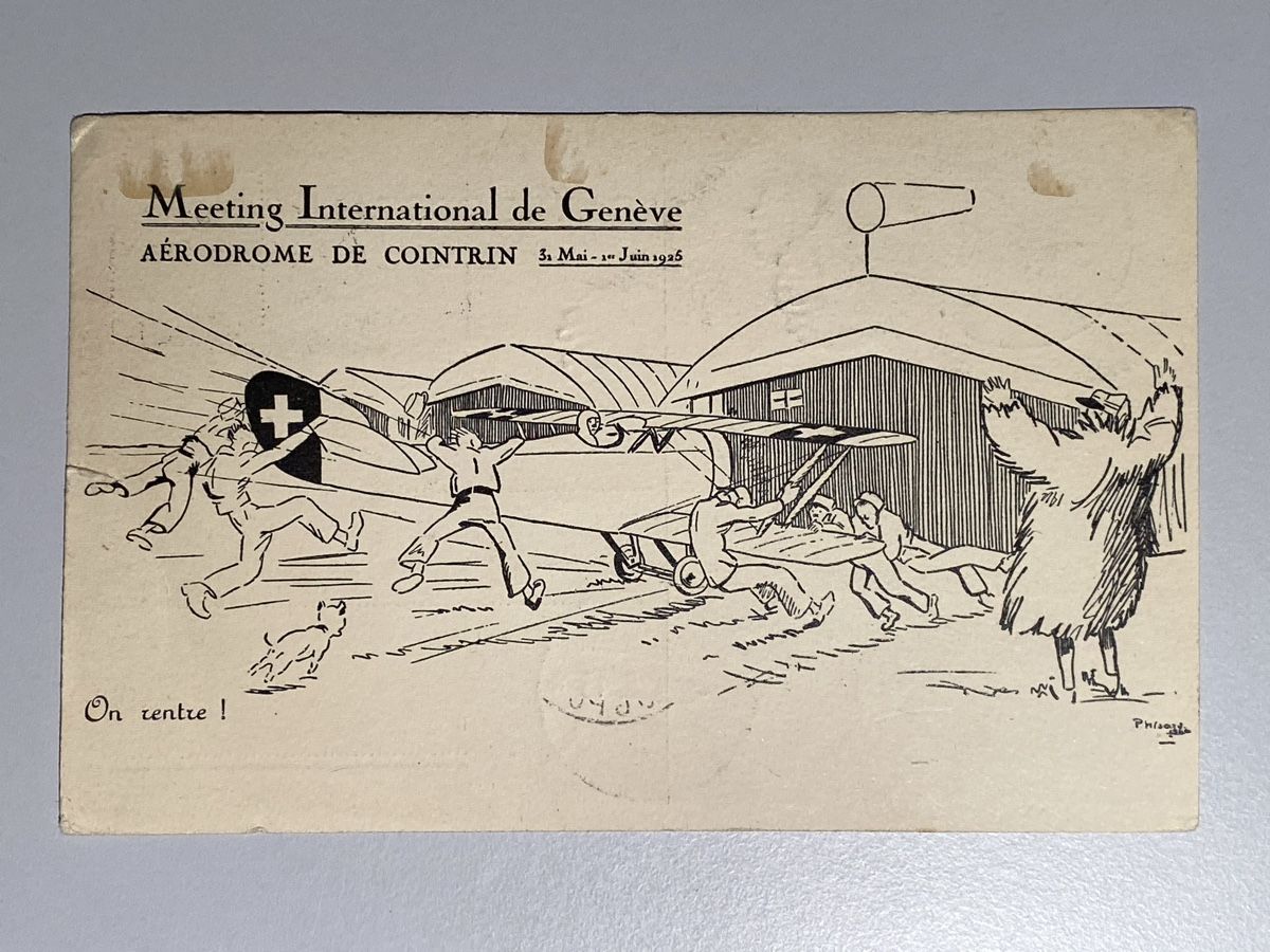 Tutti i francobolli: Flugpost 1925, gest.  Geneve 1.Vl.25, Basel 2.Vl.25 – Usato da Küssnacht a. Rigi venduto da Unique-Valuable 1