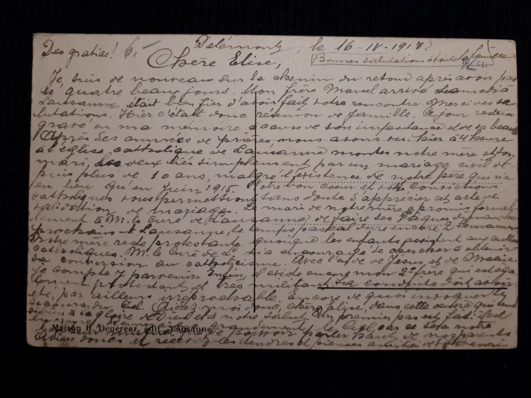 Cartoline postali: . DELEMONT - CARTE ANIMEE - PETITS DEFAUTS – Usato da Ponto Valentino venduto da giorgia06 1