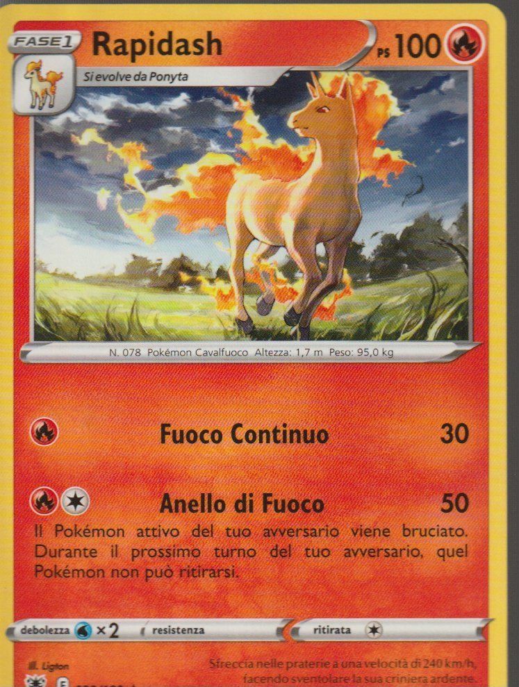 Pokémon Carte collezionabili: TCG POKEMON Lucentezza Siderale ARS 022/189 RAPIDASH Italian – Nuovo (secondo la descrizione) da Vezia venduto da Aquarius_Age
