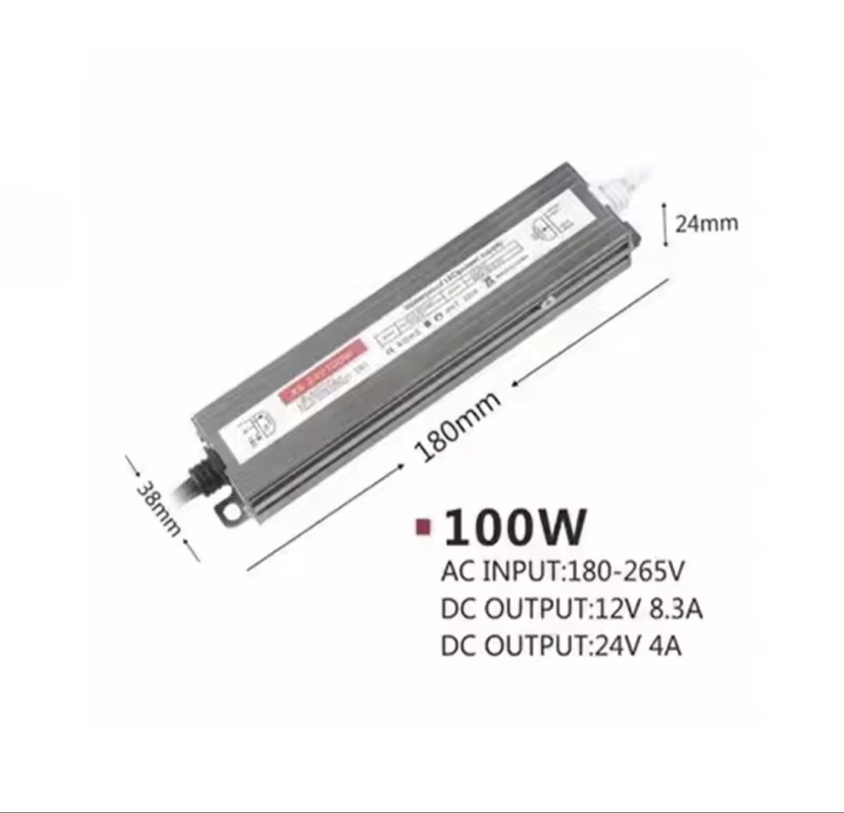 Alimentazione elettrica: 24V 100W Netzteil / IP65 Wasserdicht – Nuovo e nell'imballaggio originale da Oberuzwil venduto da MusicMinimax