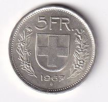 5 Franken 1967 fast unz