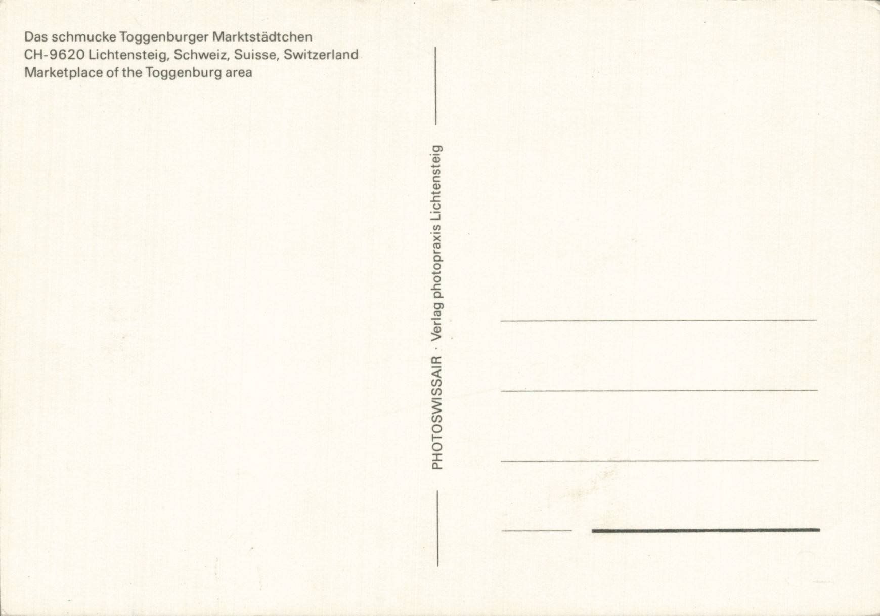 Cartoline postali: Altes Luftbild Toggenburger Marktsstädtchen Lichtensteig – Nuovo (secondo la descrizione) da Oberkirch LU venduto da sa_kr 1
