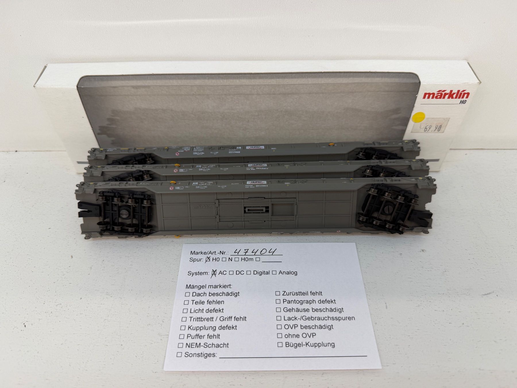 Märklin Modellini di ferrovie: 3er Set Märklin 47404 Saakms ROLA Hupac SBB – Usato da Büsserach venduto da ModellbahnDepot 9