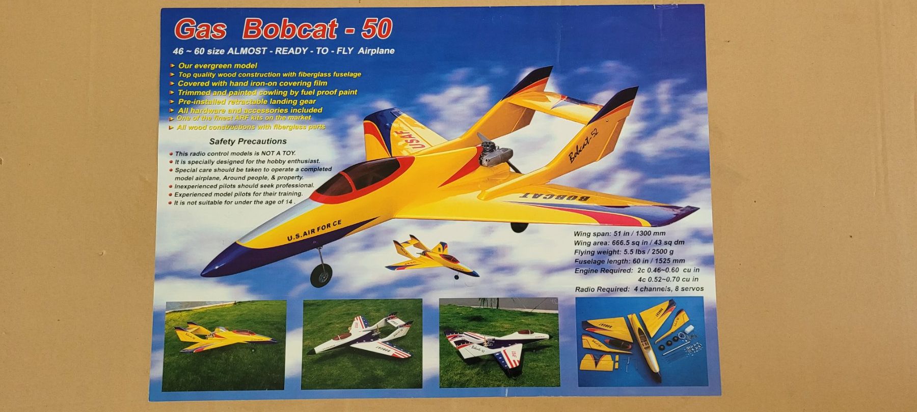 Modellismo RC: RC Flugmodell Bobcat-50 - Neu, Originalverpackt! – Nuovo e nell'imballaggio originale da Brittnau venduto da fra_6k66 1