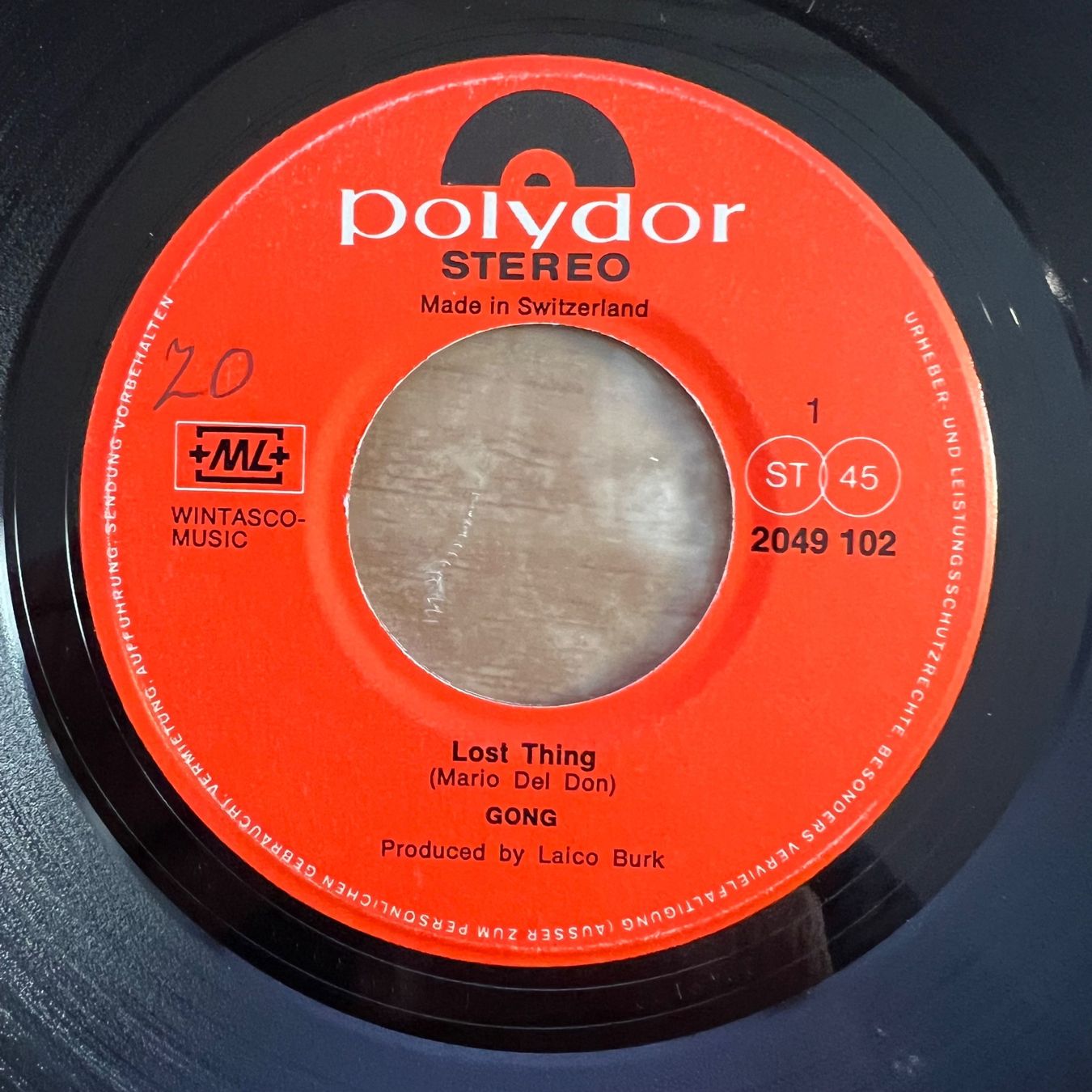 Dischi in vinile: Gong - Lost Thing / 1. Swiss-Press. 1973 – Usato da Gais venduto da soundcave57 2