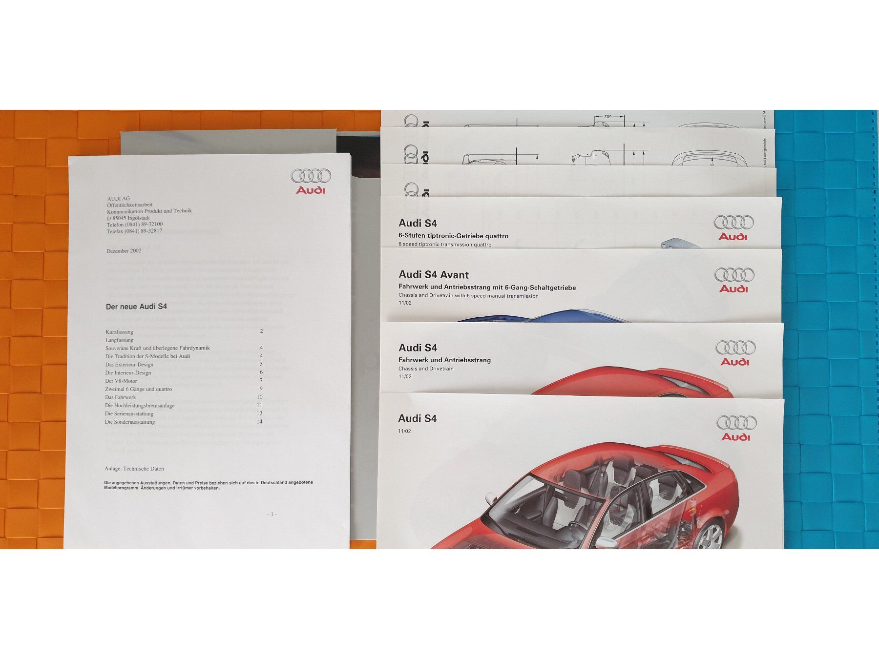 Riviste & Magazine: AUDI S4 V8 - Pressemappe / Press Kit / Prospekt – Usato da Viganello venduto da CARLiteratur 3