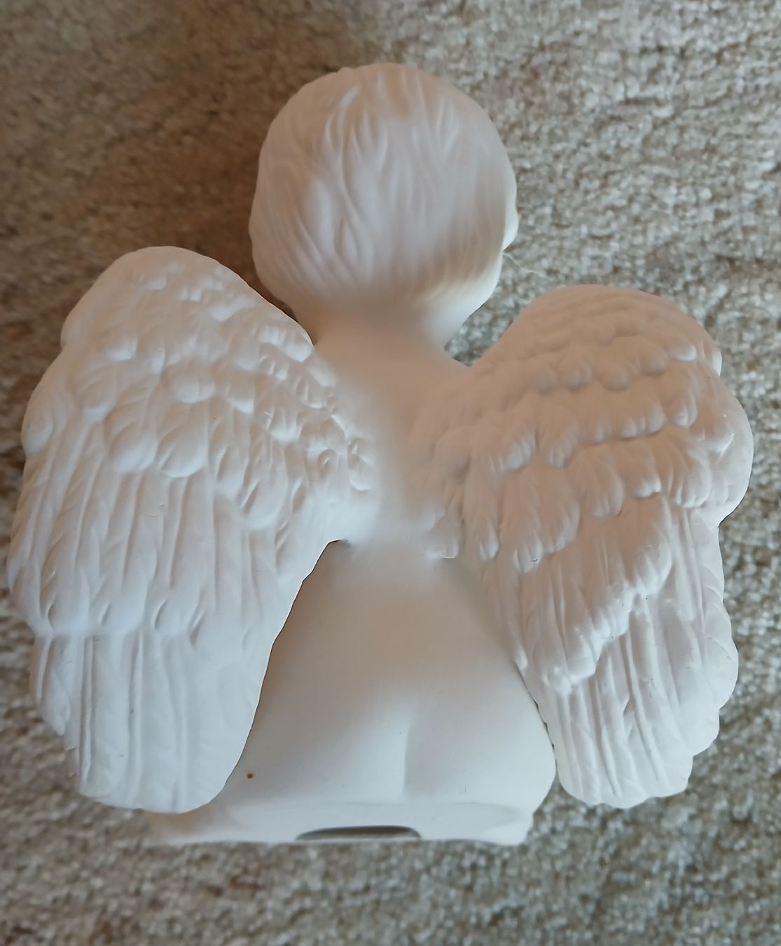 Statuette: Engel Engelsfigur sitzend Taube Engelflügel Kindengel – Usato da Zug venduto da Primawa 2