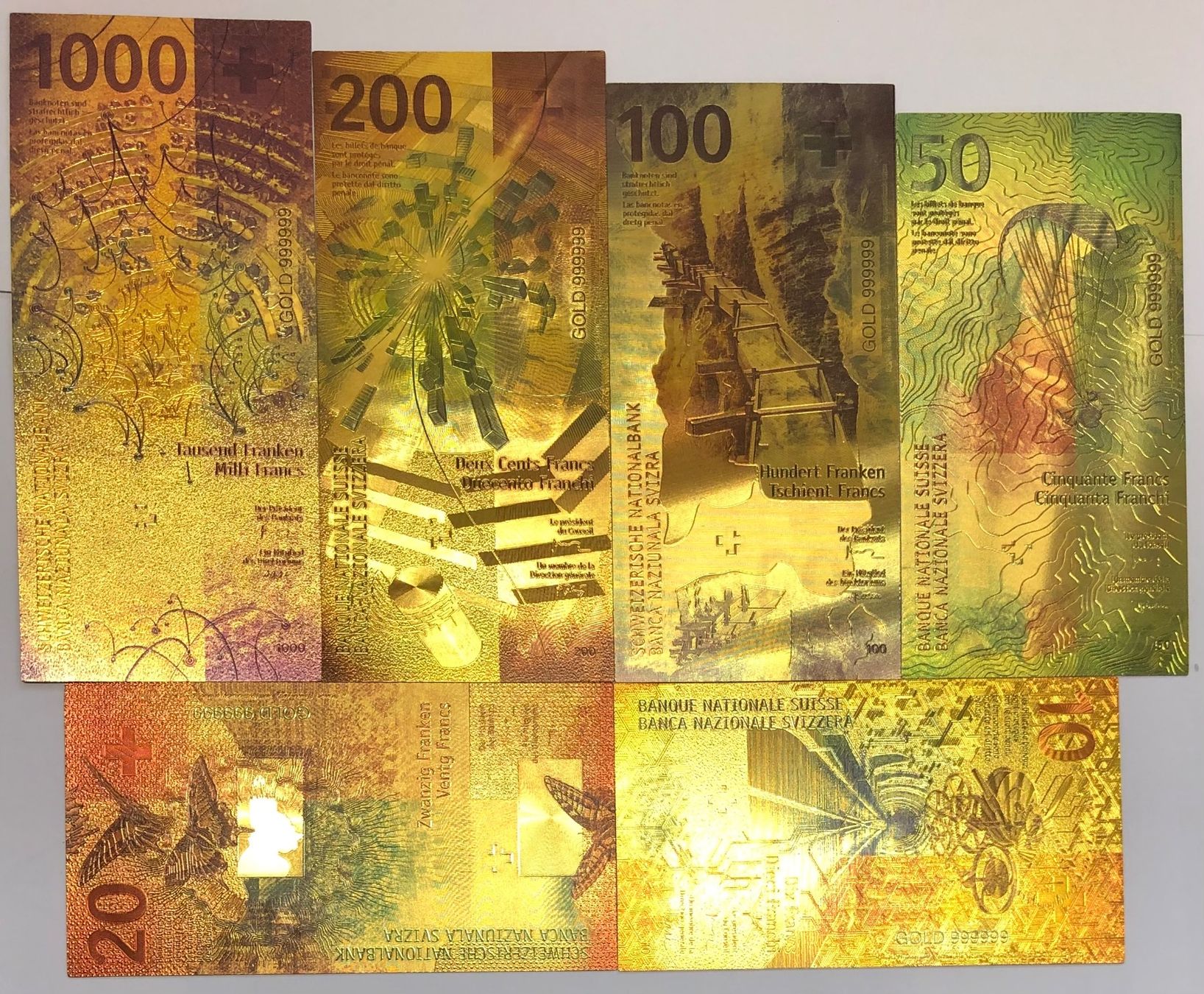 Alle Münzen: Goldenes Schweizer Franken Banknoten Set! – Neu (gemäss Beschreibung) aus Altstätten SG von ChangeMaker 1