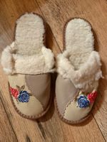 Lammfell Pantoffeln Schlappen Schuhe 41 Stickerei Finken