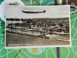 Photo Karte / Friedrichshafen mit Zeppelin D-LZ129 Olympiade