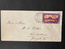 Schweiz 1929 Neujahrs-Brief Pro Juventute 5 Rp.Luganersee