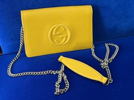 Neue Gucci WOC Gelb Leder