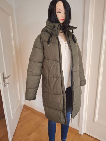 Grüne wasserabweisende warme Jacke Gr XS
