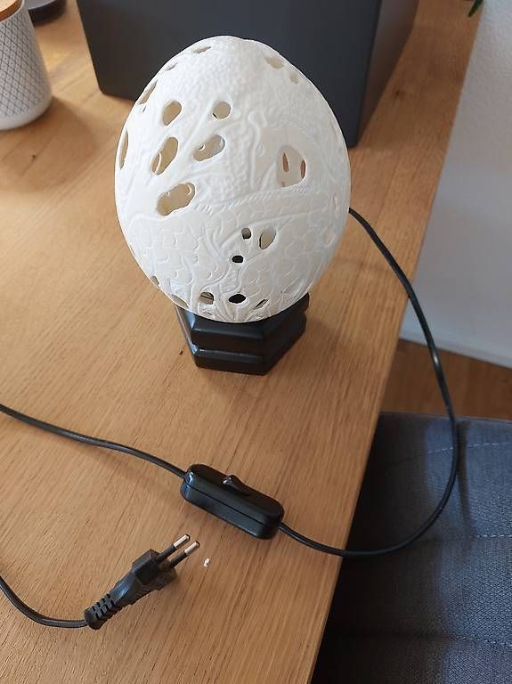 Tutte le decorazioni: Lampe Straussen-Ei geschnitzt Südafrika  – Usato da Oberuzwil venduto da and_n5lg 3