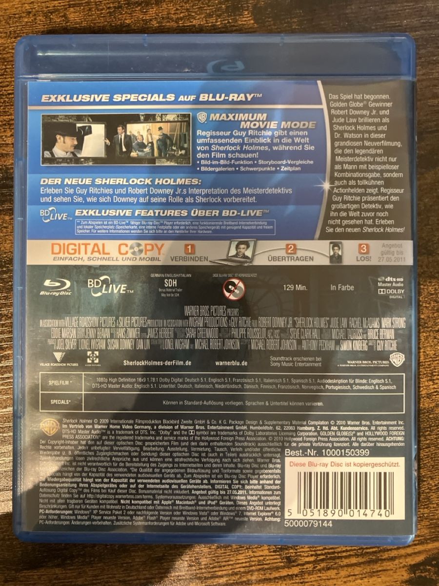 Alle DVDs: Sherlock Holmes BluRay – Gebraucht aus Glarus von Jhuber78 1