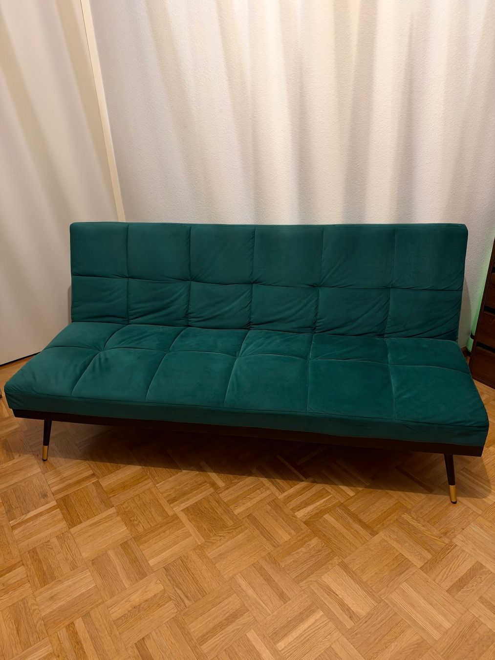 Gonser Divani: Schlafsofa Samt CALVIN dunkelgrün – Usato da Basel venduto da hol_8ldp 5