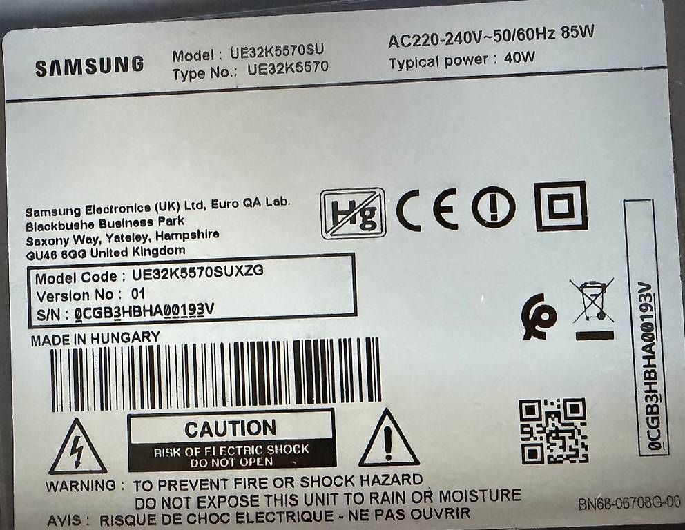Televisori: TV Samsung UE32K5570 – Usato da La Rippe venduto da christophelyner 3