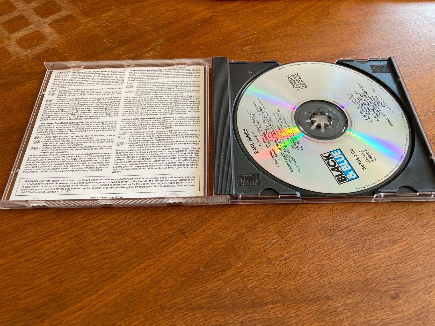CD: Earl Hines -  "Live" CD – Usato da Lausanne venduto da sim_bc8q 2