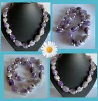 SALE KETTE EDELSTEINKETTE AMETHYST RIESENGROSSE STEINE