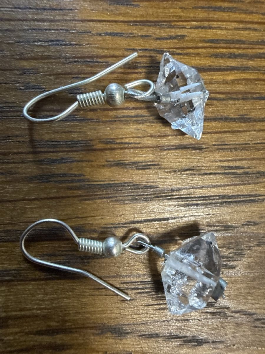 Mineralien & Heilsteine: Herkimer Kristall Ohrringe – Neu (gemäss Beschreibung) aus Oberhof von RealStone 2