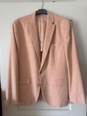 BLAZER C&A, GR. 54, SLIM FIT, 2-KNOPF, 2-SCHLITZ, LACHSFARBE